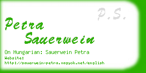 petra sauerwein business card